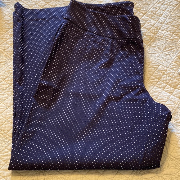 Charter club womens pant, navy with silver dots. - Picture 1 of 5